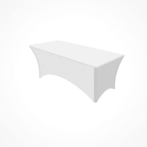 alquiler de funda de mesa baja blanca