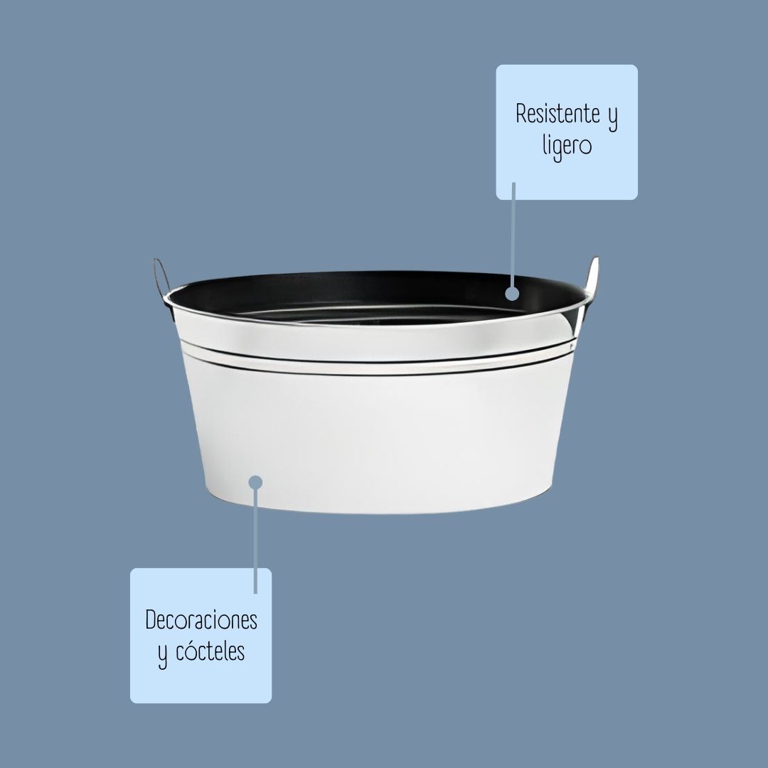 características del cubo galvanizado grande