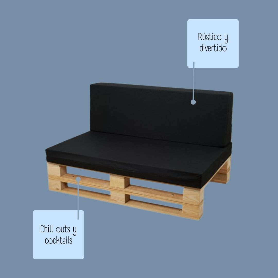 características sofá de palet