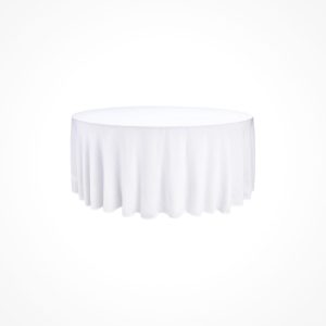 alquiler mantel mesa redonda blanco