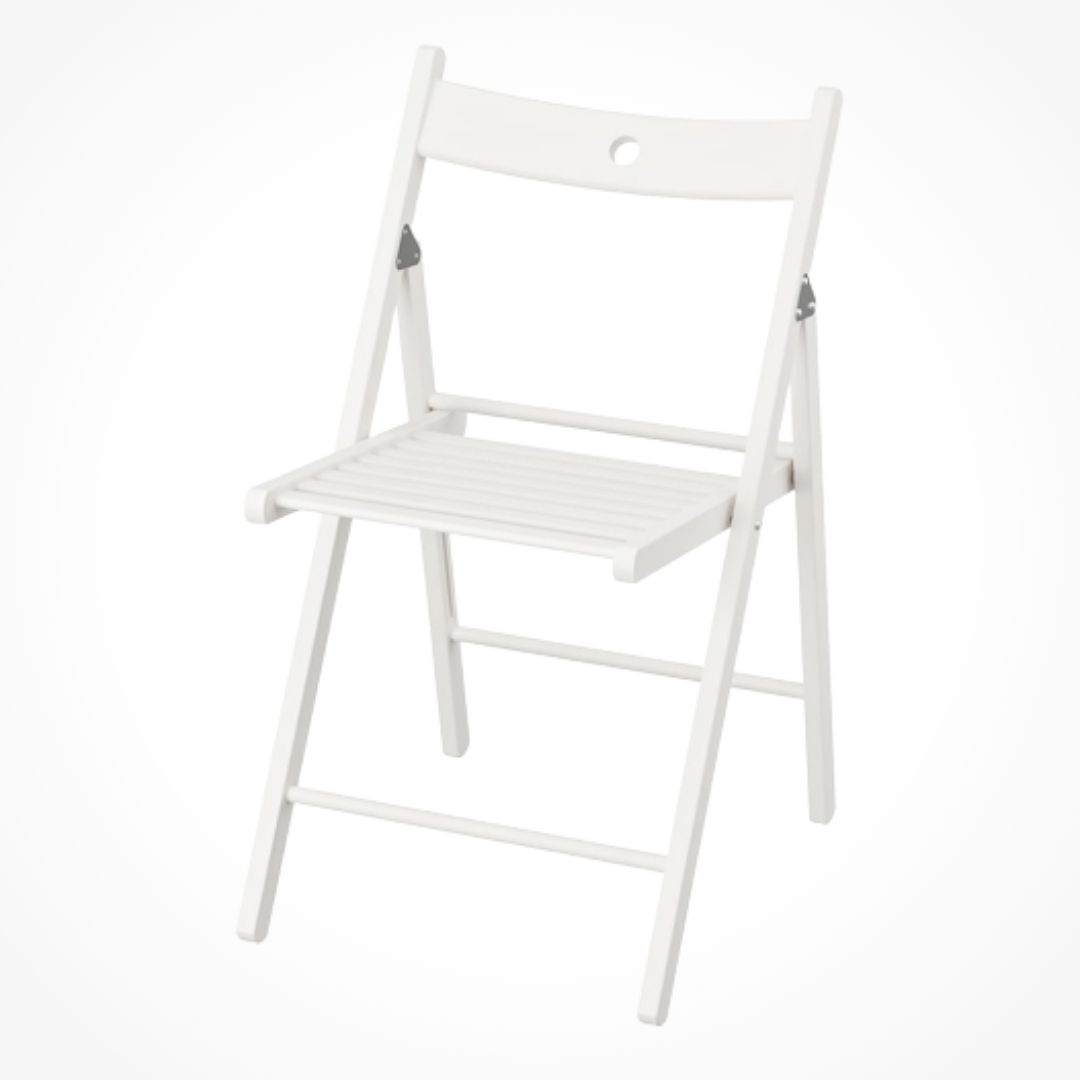 Silla plegable blanca