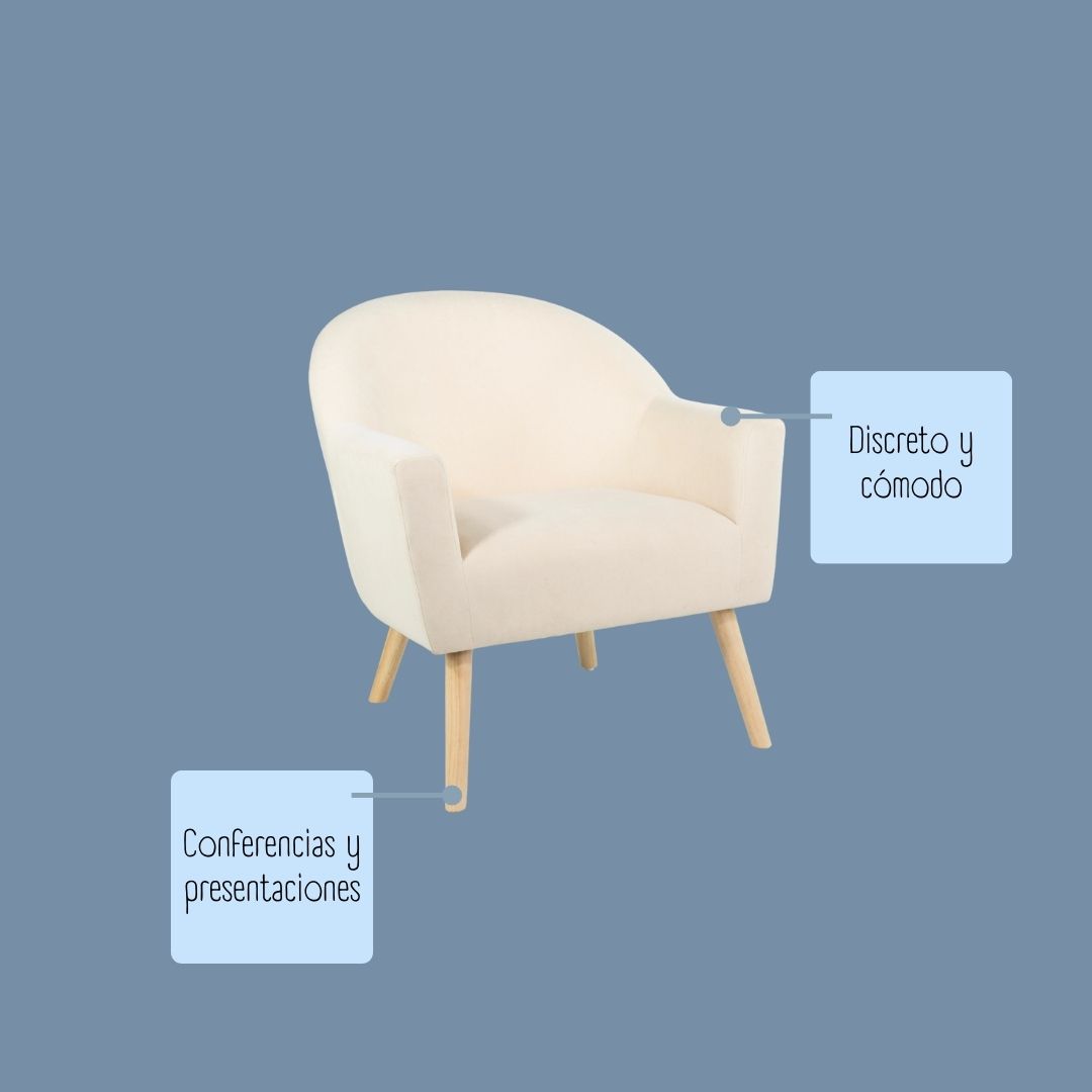 características sillón conferencia blanco
