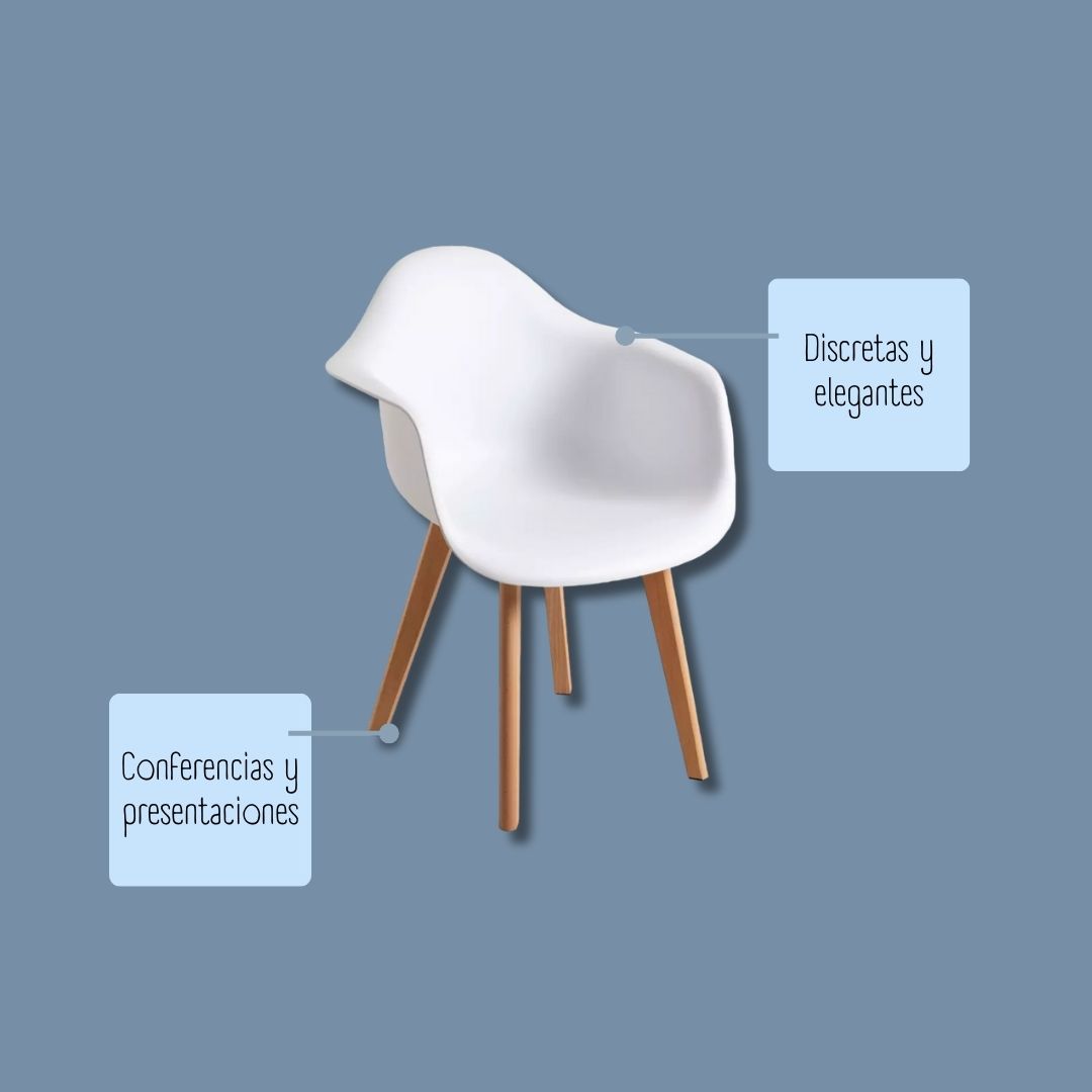 características sillón nórdico blanco para eventos