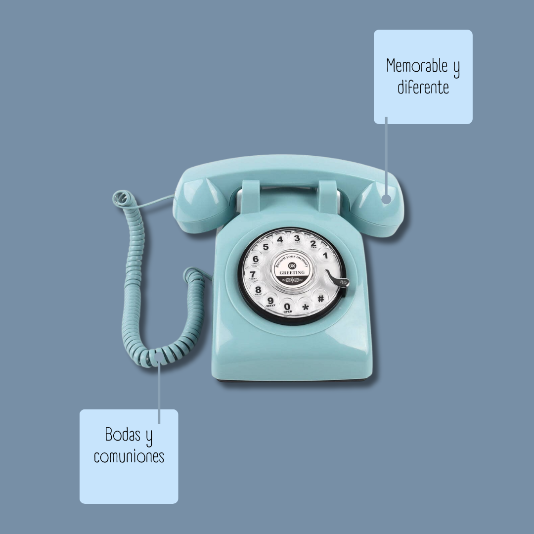 características del teléfono de bodas